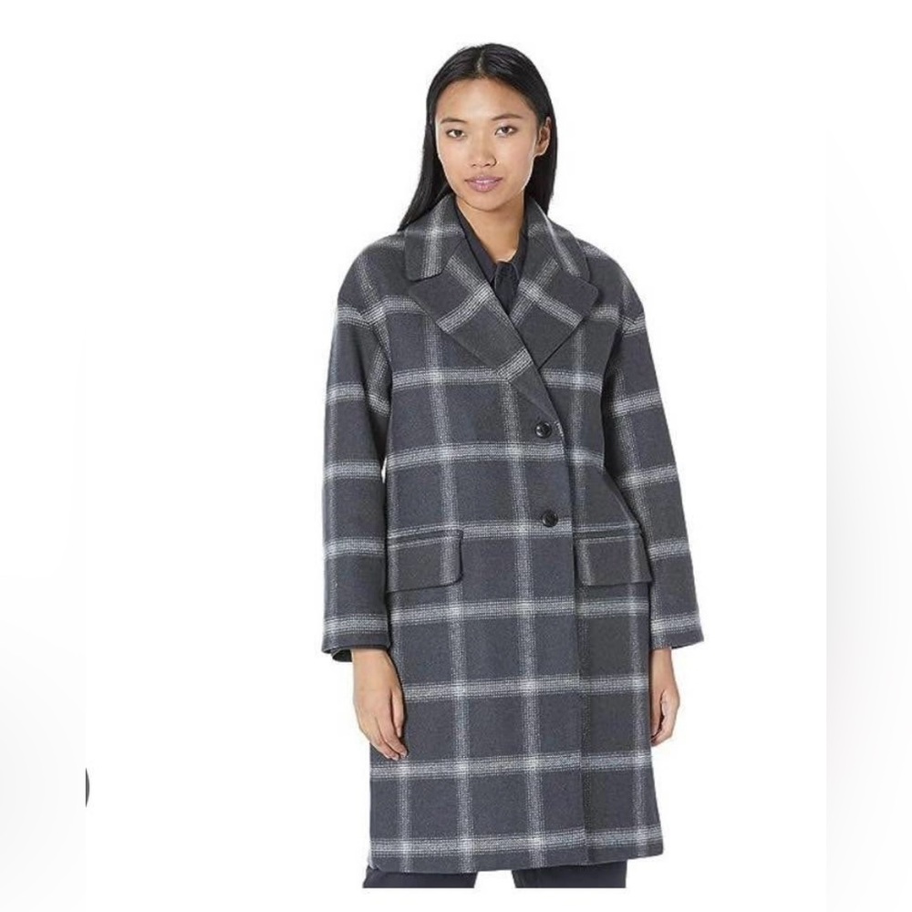 Madewell Plus Size 3x Haydon Windowpane Check Winter Coat